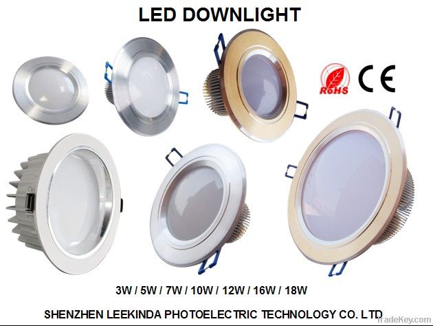 LED DOWNLIGHTS 3W 5W 7W 10W 18W 16W