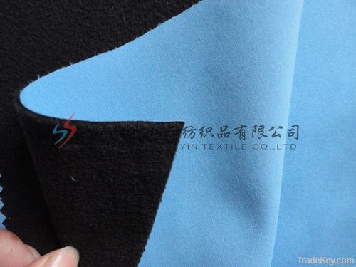 bonded high stretch plain fabric polar fleece jackets fabric