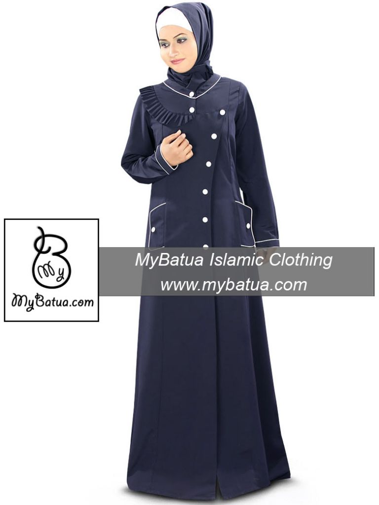 Designer Front Open Jilbab, Long Abaya Maxi Dress, Islamic Hijab Clothing, Modern Burqa AY-344