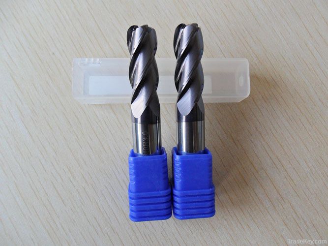 4 flutes coated solid carbide finishing end mill