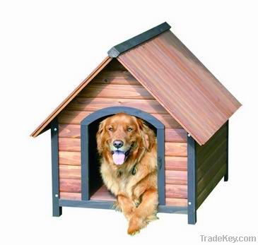 Wooden dog kennel