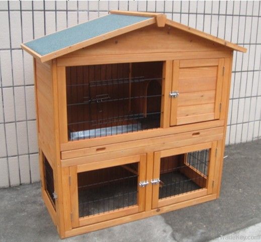 Wooden rabbit hutch