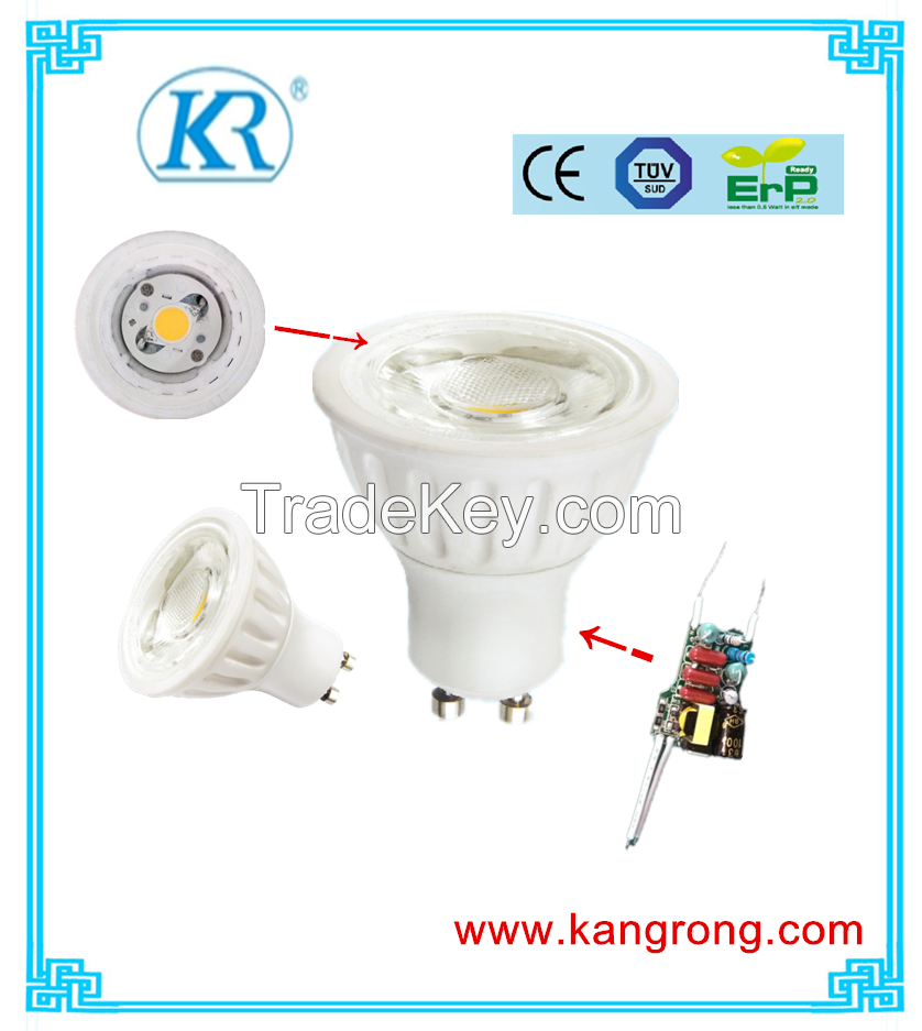 7W TUV, CE GU10 cob spot light/LED Ceramic Spot light/down light