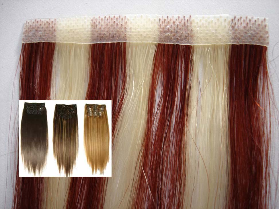 Human Hair Skin Weft