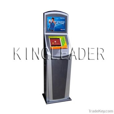 Two screen kiosk with SAW touchscreen