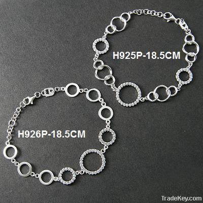 925 Sterling Silver Bracelet with Rhodium Plating