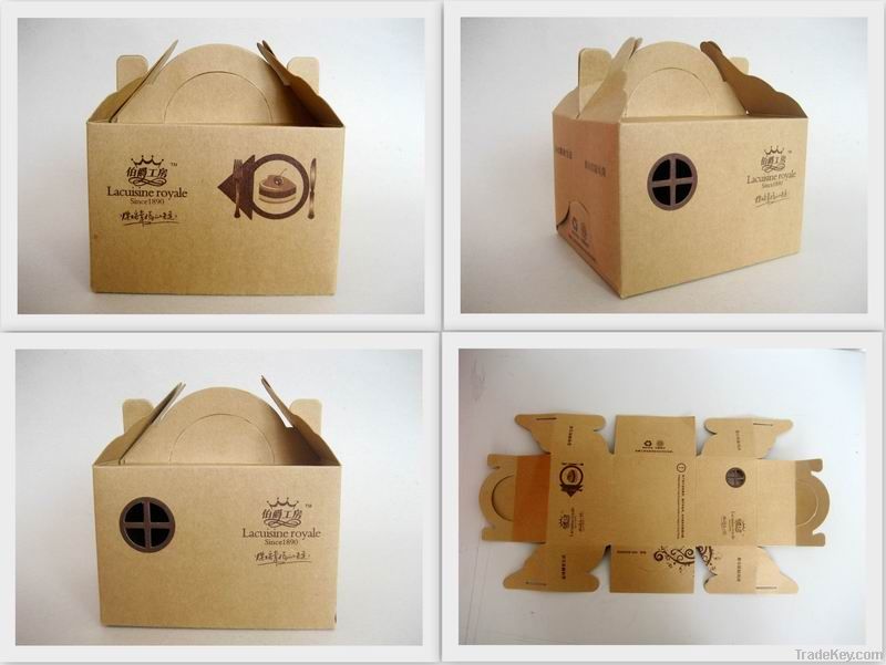 Kraft paper cake box