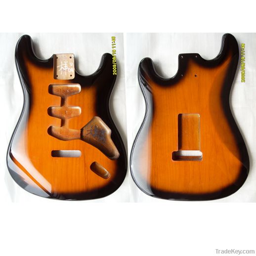 guitar body ST style Alder 2 tons sunburs finished