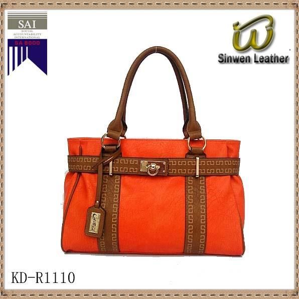 hotsale artificial leather handbag , lady tote bags