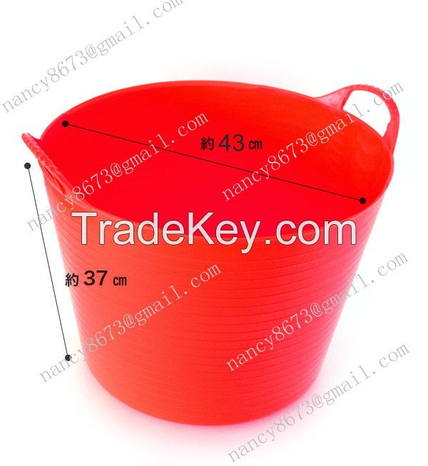 flexible pe bucket, plastic bucket wholesale, garden bucket