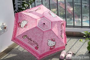 2012 new style cartoon handle 5 folding unbrella