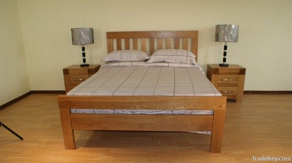 solid oak bed