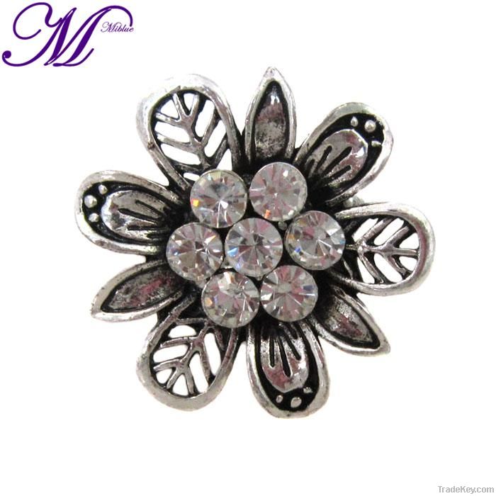 fashion flower crystal ring