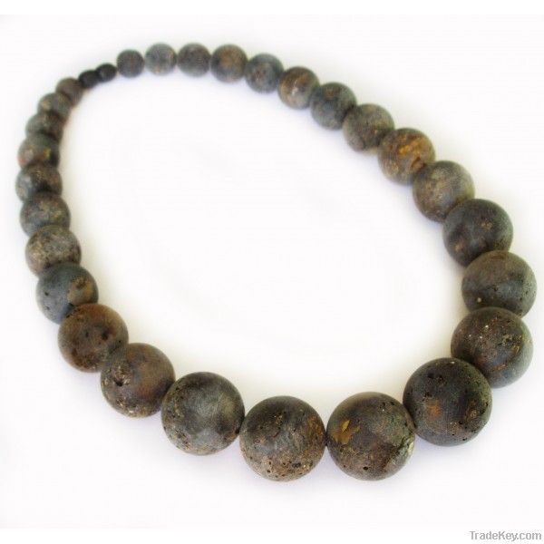 Round amber beads