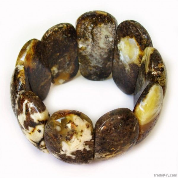 Polished baltic amber bracelets