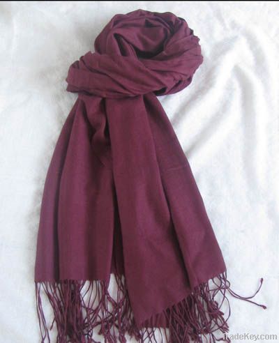 Mercerized Wool Solid Scarf