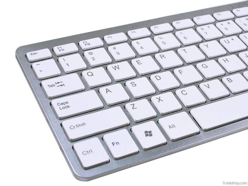 Super Slim USB 2.0 Mini Keyboard 78 Keys White