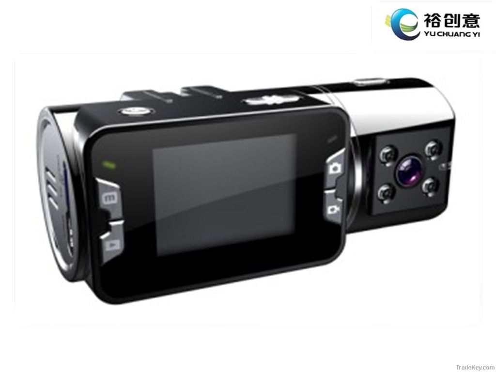 HD 720P, Dual lens with 14 LED, Car black box/Car DVR-(CY-399S)