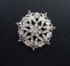 fashion alloy round flower crystal rhinestone wedding brooch