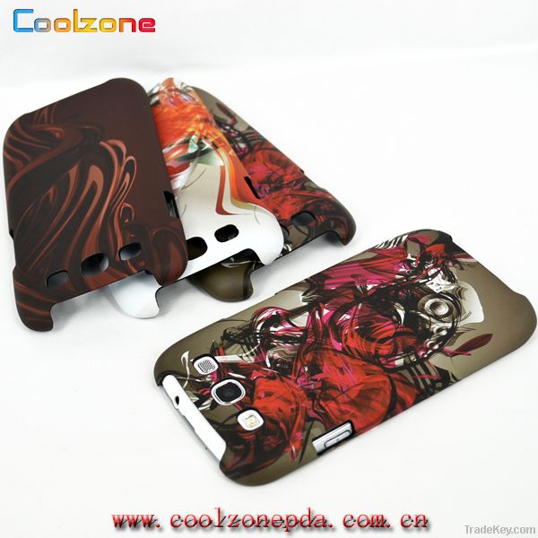 newest design watertransfer and oil sprayed case for samsung galaxy s3