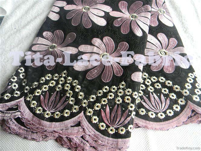 High Quality Embroidery African Big Lace for Dress