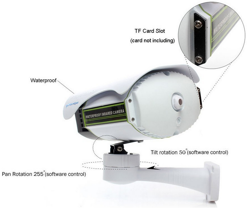 IP Camera Wireless Outdoor PTZ 2.0MP with TF/Micro SD Slot