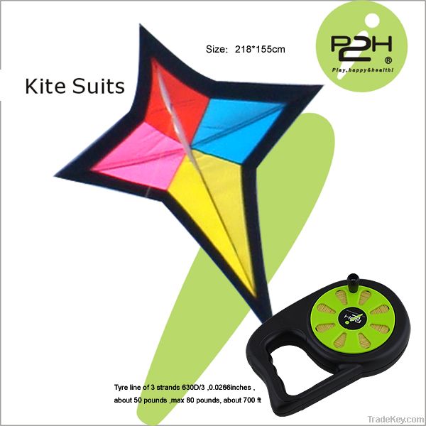 IP2H kite suits/Diamond kite+kite reel+kite line 218*155cm