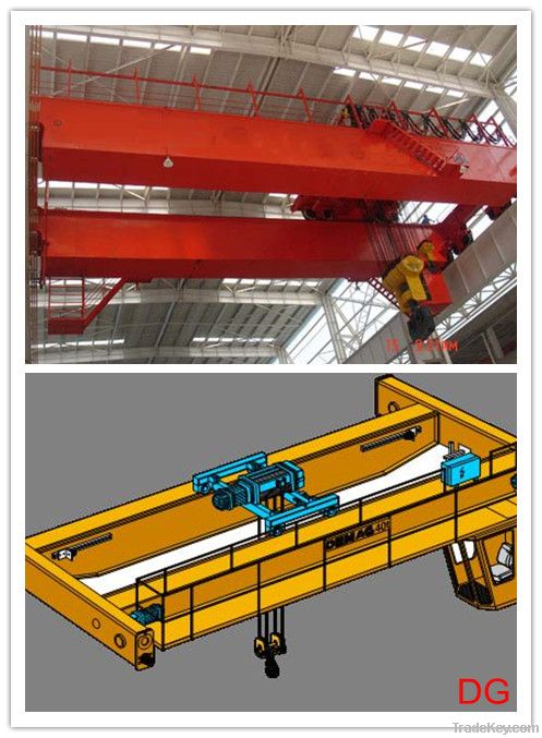 QD double girder motor EOT crane with hook cap