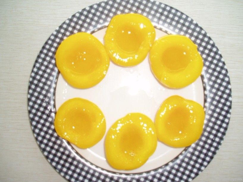 canned yellow  peach halves in light syrup