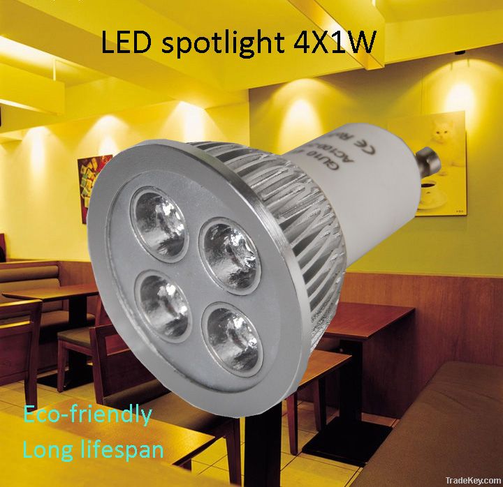 high power gu10 led spot light 4x1W with ce@rohs