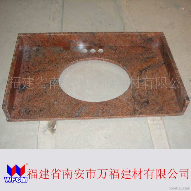 Latest Multicolor Red Granite Bathroom Vanity Top