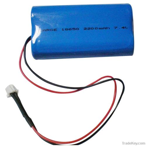 Li-ion 18650 2200mAh 7.4V Rechargeable Battery Pack