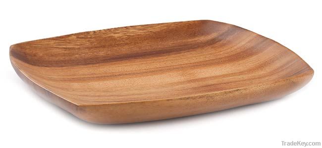 Acacia Square Tapered Tray 9"