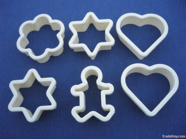 6PCS/set Plactic Cookie Cutter, comply with FDA and LFGB