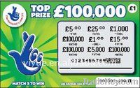 Lottery Scratch Card/Paper Game Card