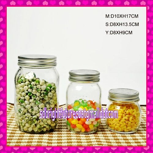 clear glass manson jars with screw tin lid