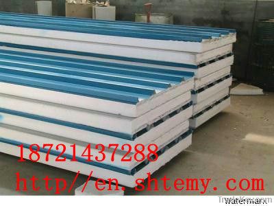 Corrugated deduction cap EPS color steel sandwich panel