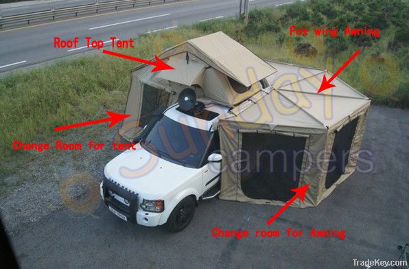 Car Roof Top Tent with Fox wing bat Awning