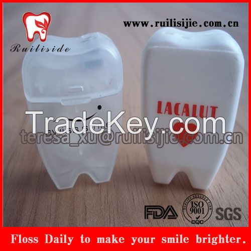 mini tooth shape keychain dental floss private label printing for dental clinic gifts