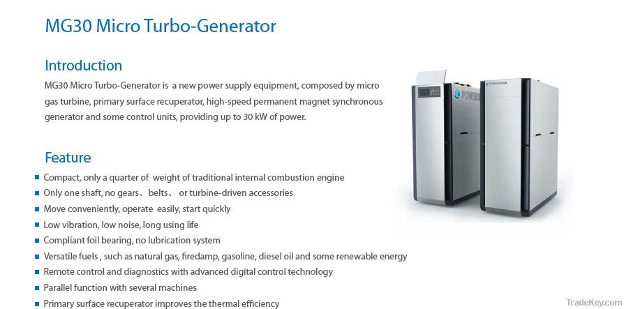 Micro Turbine Generator