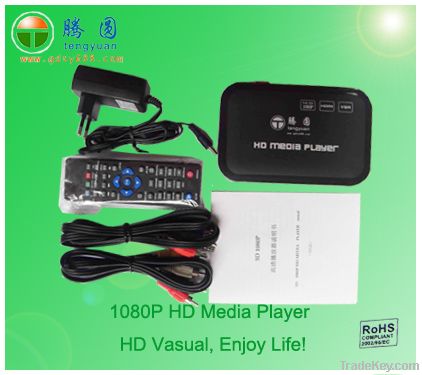 TY816 1080p hdd multimedia player, full hdmi media player