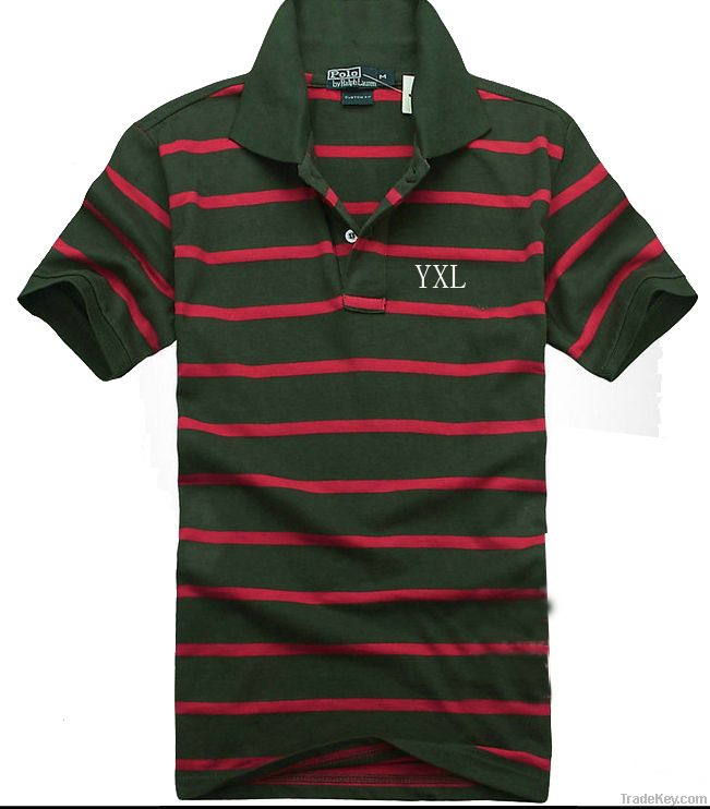 short good quality men striped polo shirts