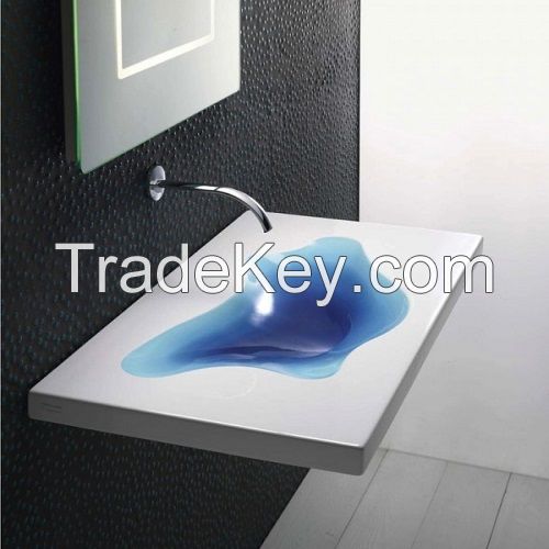 Contemporary Flushing Bathroom sinks - White and 2021 latest sinks