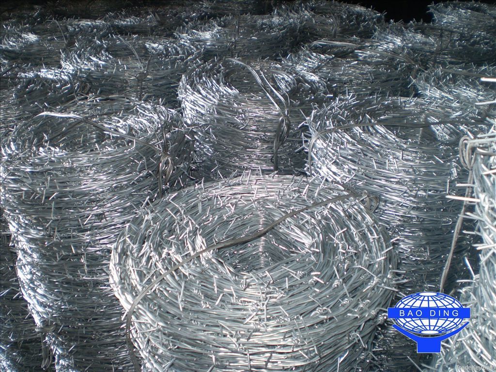 Electric galvanized barbed wire pvc coated barb