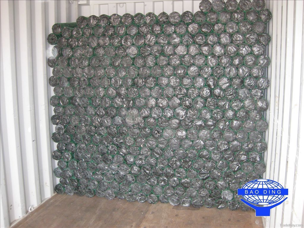 Stock hexagonal wire mesh for gabion box or Chicken wire