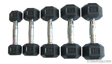 rubber hex dumbbell