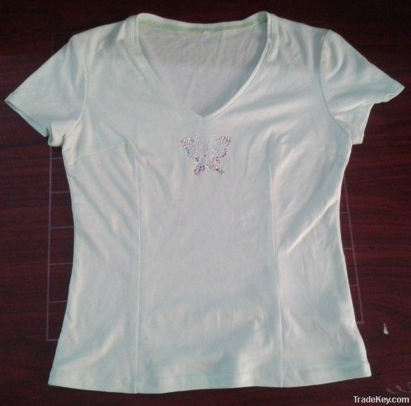 Customized Cotton/Spandex Blank Women T-shirt