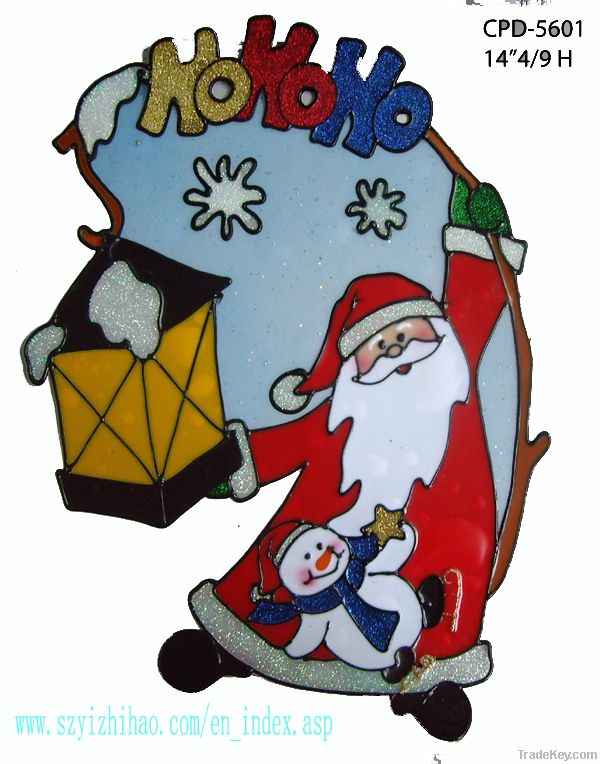 SOFT PVC WINDOW STICKER SANTA