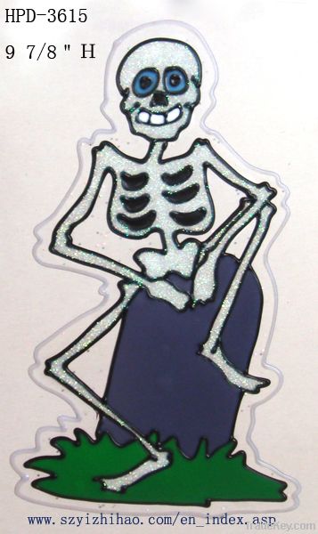 PVC HALLOWEEN WINDOW STICKER SKELETON