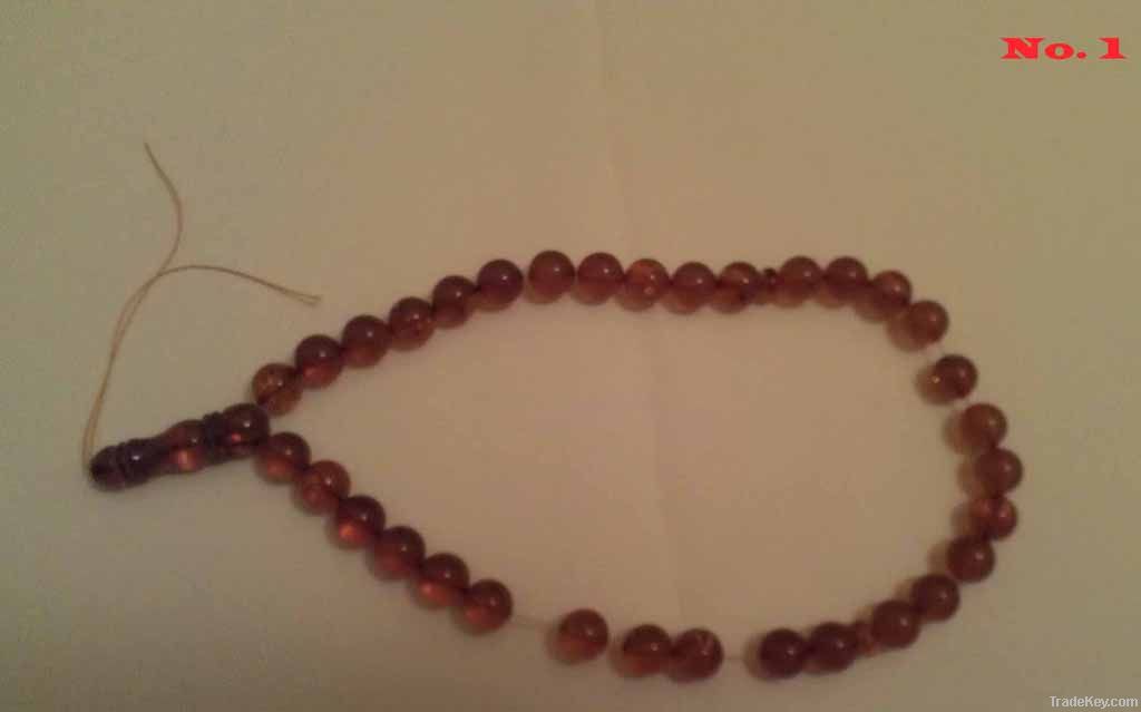 Baltic amber Islamic rosaries